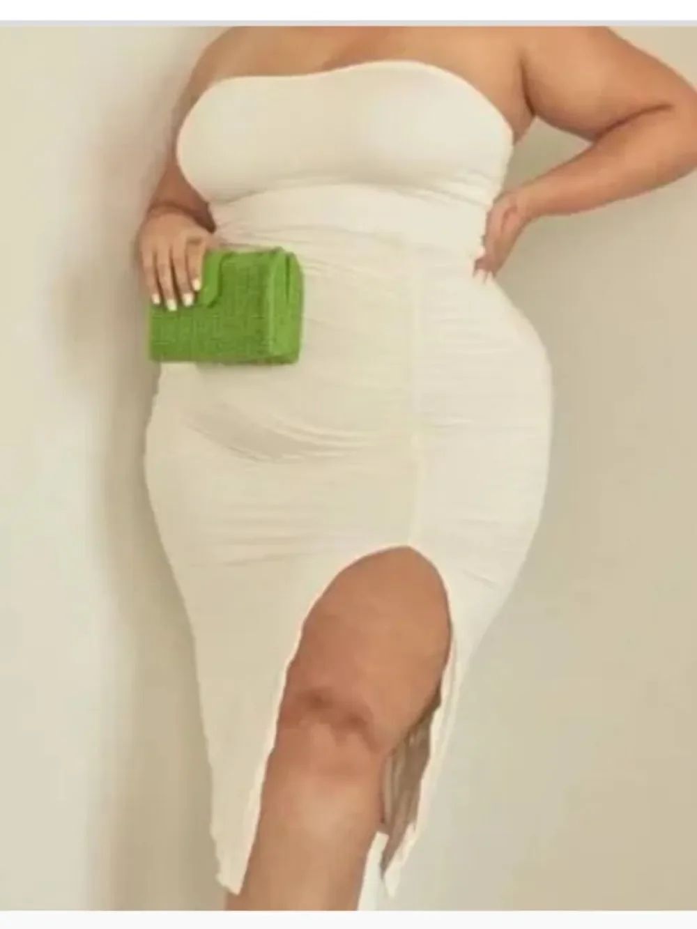NWT Klassy Network WHITE Brami Tube Top Dress - XXXL